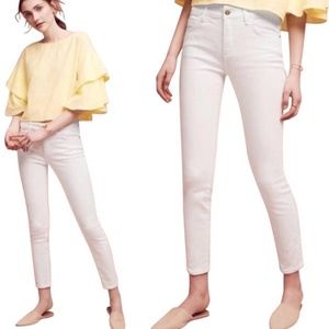 PILCRO AND THE LETTERPRESS White Script Jeans